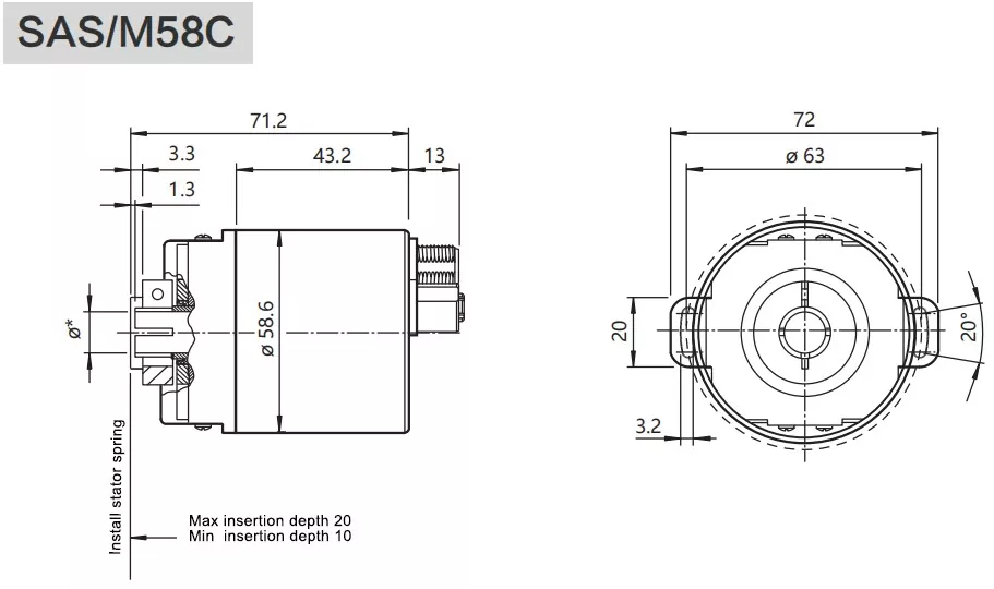 58mm Ethernet Ip Heavy Duty Encoder